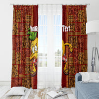 Custom Hawaii Window Curtain Aloha Funny Pineapple Mix Kakau Hawaiian Tribal LT03 - Polynesian Pride