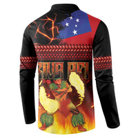 Samoan Siva Afi Button Sweatshirt Tribal Performers of Samoan Fire Knife Dancing