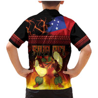 Samoan Siva Afi Family Matching Mermaid Dress and Hawaiian Shirt Tribal Performers of Samoan Fire Knife Dancing