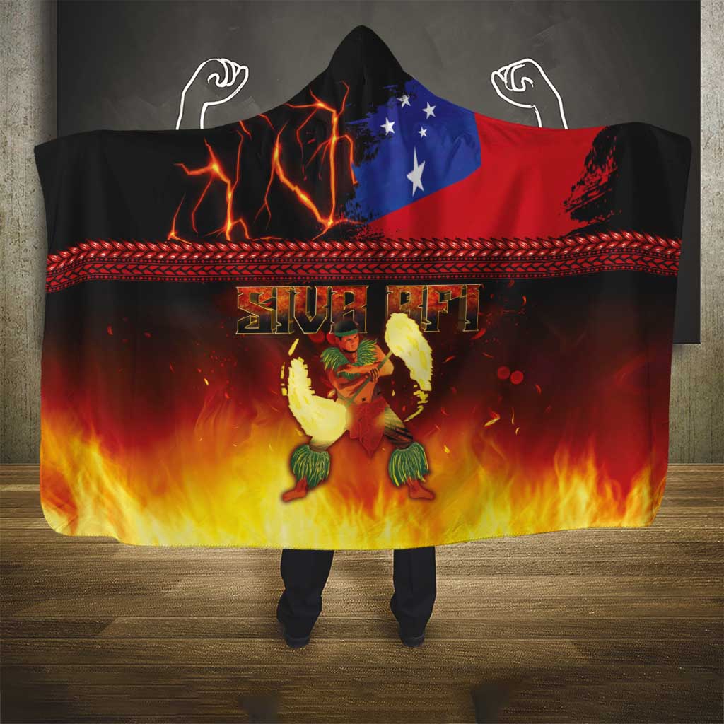Samoan Siva Afi Hooded Blanket Tribal Performers of Samoan Fire Knife Dancing LT03 - Polynesian Pride