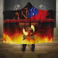 Samoan Siva Afi Hooded Blanket Tribal Performers of Samoan Fire Knife Dancing LT03 - Polynesian Pride