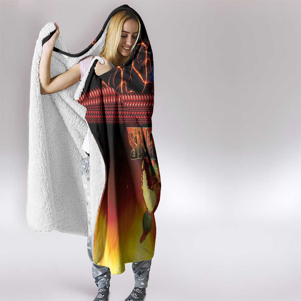 Samoan Siva Afi Hooded Blanket Tribal Performers of Samoan Fire Knife Dancing LT03 - Polynesian Pride