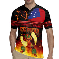 Samoan Siva Afi Rugby Jersey Tribal Performers of Samoan Fire Knife Dancing