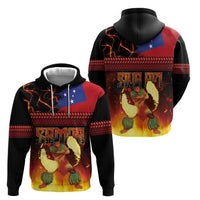 Samoan Siva Afi Zip Hoodie Tribal Performers of Samoan Fire Knife Dancing