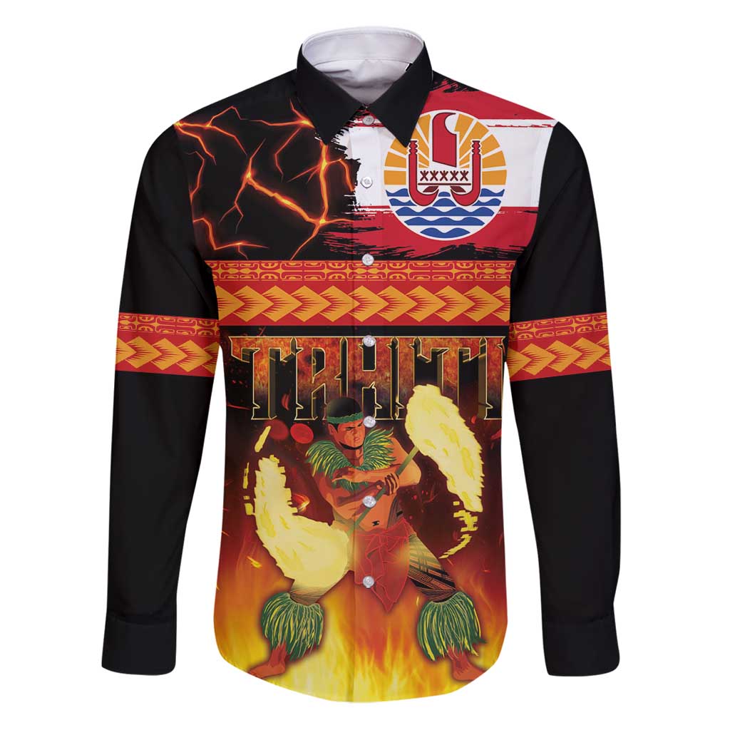 Tahitian Siva Afi Family Matching Puletasi and Hawaiian Shirt Tribal Performers of Tahitian Fire Knife Dancing