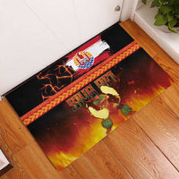 Tahitian Siva Afi Rubber Doormat Tribal Performers of Tahitian Fire Knife Dancing LT03 - Polynesian Pride