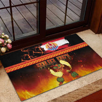 Tahitian Siva Afi Rubber Doormat Tribal Performers of Tahitian Fire Knife Dancing LT03 - Polynesian Pride