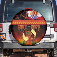 Tahitian Siva Afi Spare Tire Cover Tribal Performers of Tahitian Fire Knife Dancing LT03 Black - Polynesian Pride