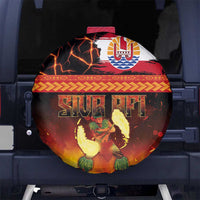 Tahitian Siva Afi Spare Tire Cover Tribal Performers of Tahitian Fire Knife Dancing LT03 - Polynesian Pride