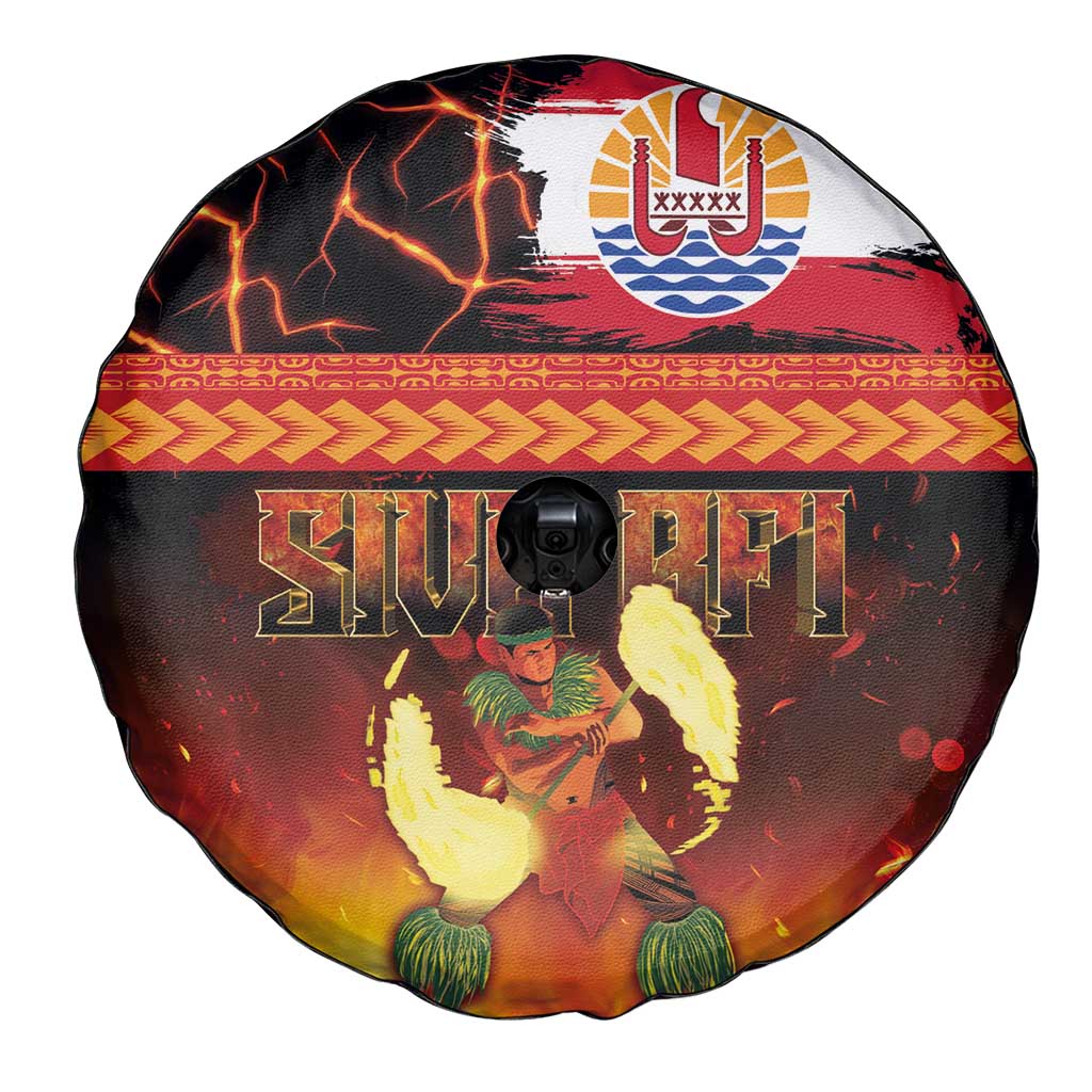Tahitian Siva Afi Spare Tire Cover Tribal Performers of Tahitian Fire Knife Dancing LT03 - Polynesian Pride