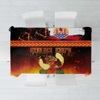 Tahitian Siva Afi Tablecloth Tribal Performers of Tahitian Fire Knife Dancing