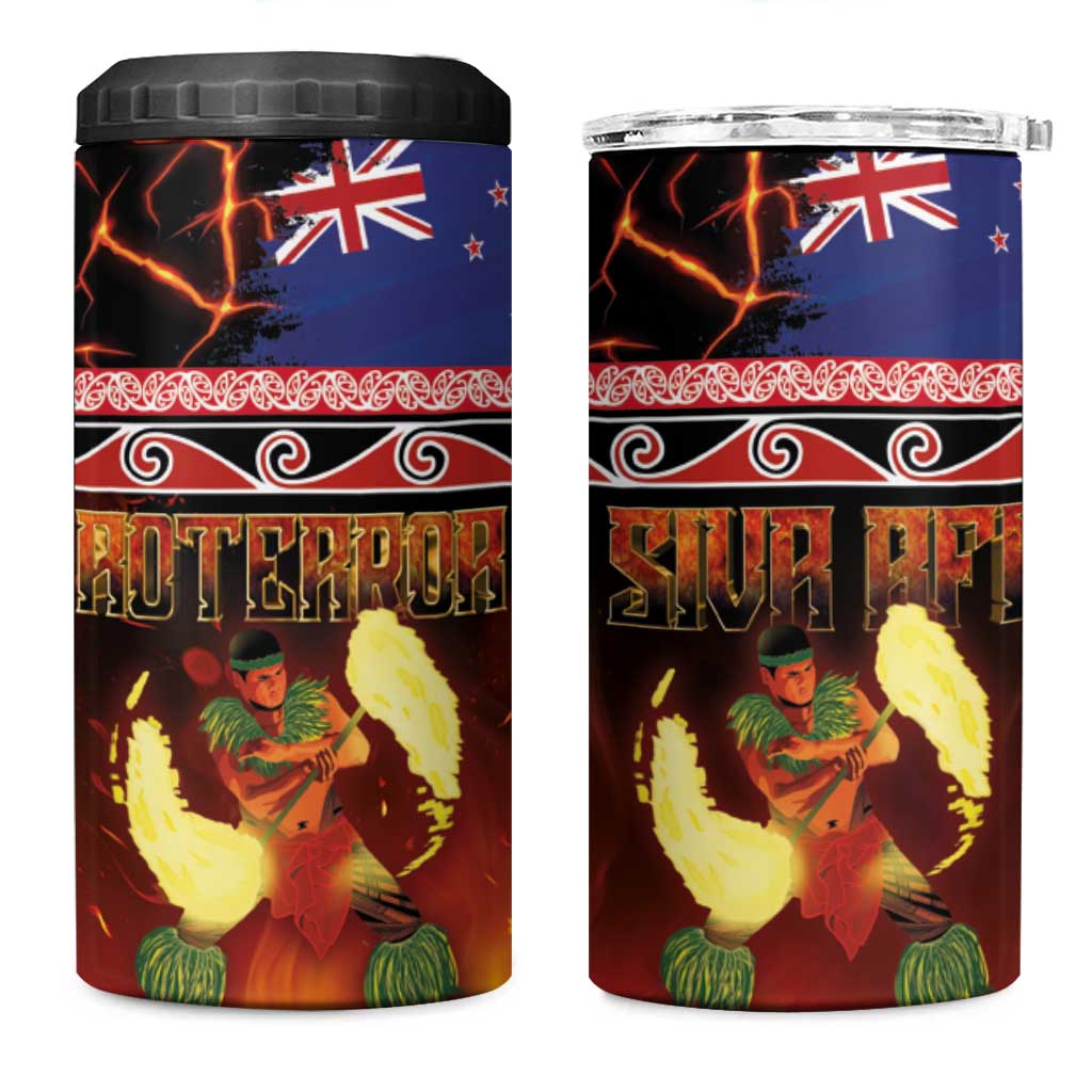 Aotearoa Siva Afi 4 in 1 Can Cooler Tumbler Tribal Performers of Aotearoa Fire Knife Dancing