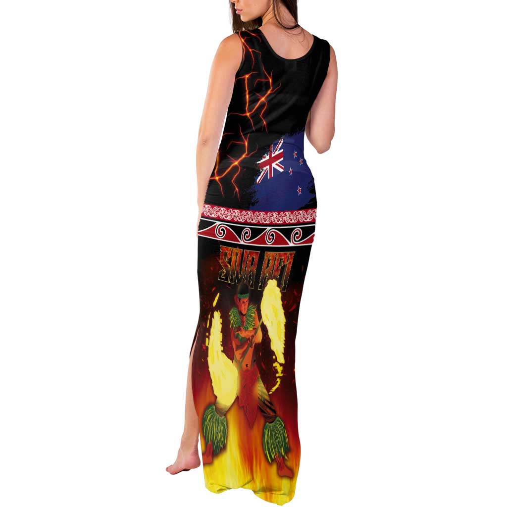 Aotearoa Siva Afi Tank Maxi Dress Tribal Performers of Aotearoa Fire Knife Dancing