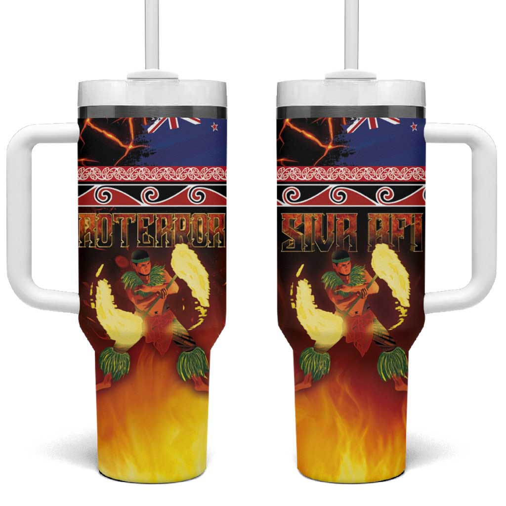Aotearoa Siva Afi Tumbler With Handle Tribal Performers of Aotearoa Fire Knife Dancing