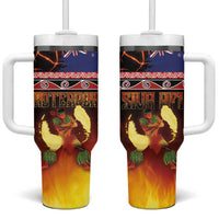 Aotearoa Siva Afi Tumbler With Handle Tribal Performers of Aotearoa Fire Knife Dancing