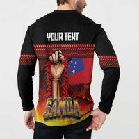 Personalised Samoan Spirit - Samoa Tribal Heritage Button Sweatshirt