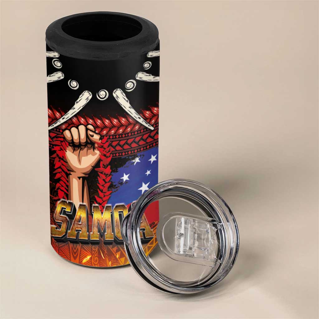Personalised Samoan Spirit - Samoa Tribal Heritage 4 in 1 Can Cooler Tumbler