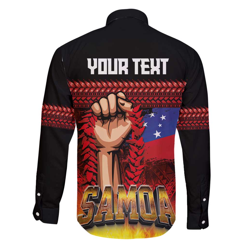 Personalised Samoan Spirit - Samoa Tribal Heritage Family Matching Long Sleeve Bodycon Dress and Hawaiian Shirt