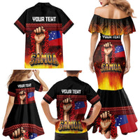 Personalised Samoan Spirit - Samoa Tribal Heritage Family Matching Mermaid Dress and Hawaiian Shirt
