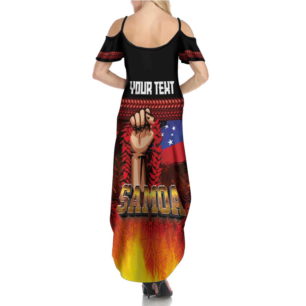 Personalised Samoan Spirit - Samoa Tribal Heritage Family Matching Summer Maxi Dress and Hawaiian Shirt