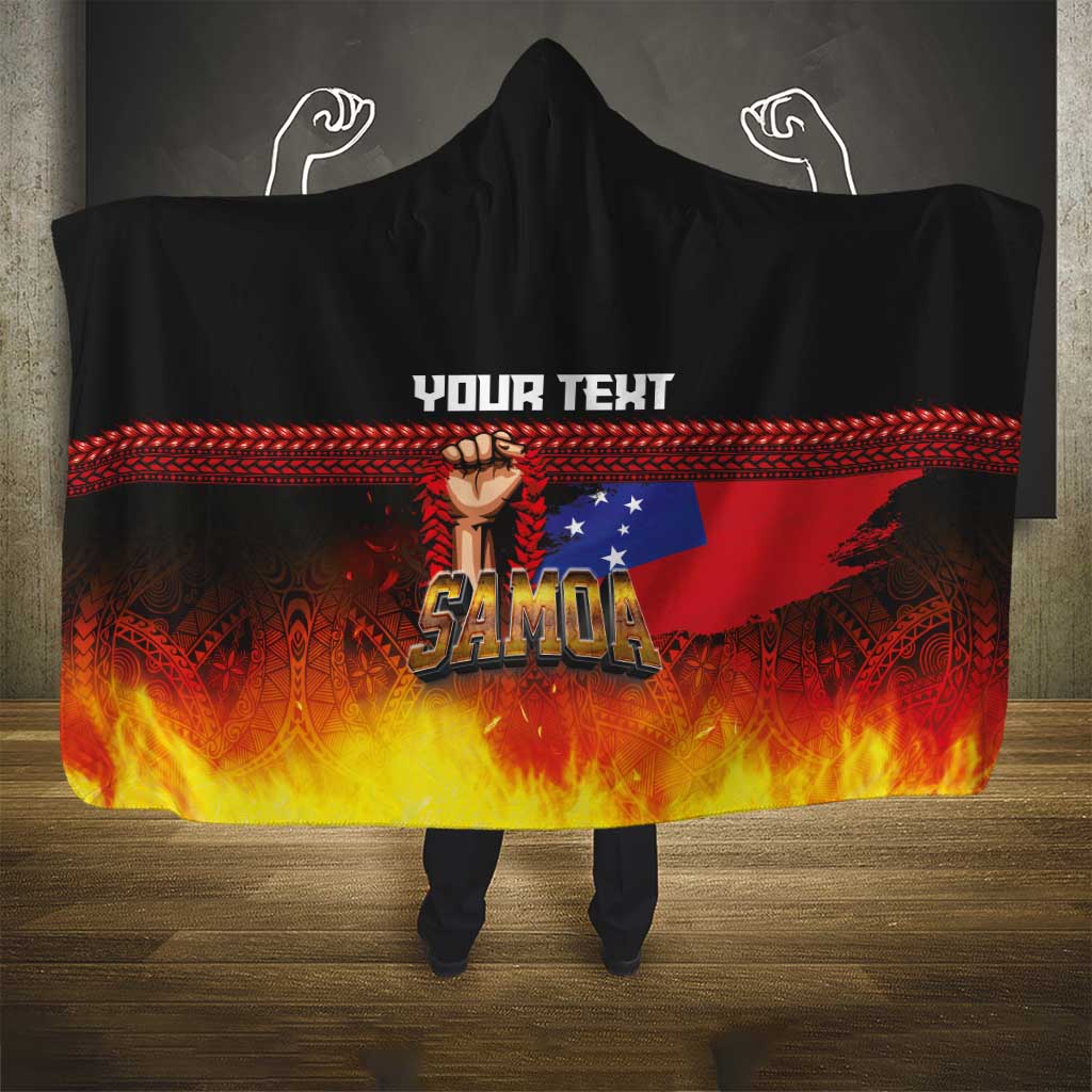 Personalised Samoan Spirit - Samoa Tribal Heritage Hooded Blanket LT03 - Polynesian Pride