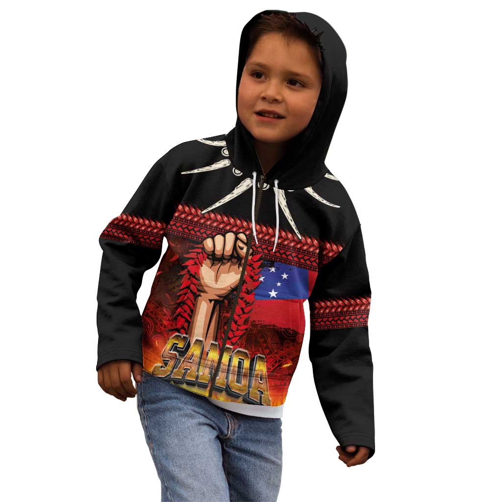 Personalised Samoan Spirit - Samoa Tribal Heritage Kid Hoodie LT03 - Polynesian Pride