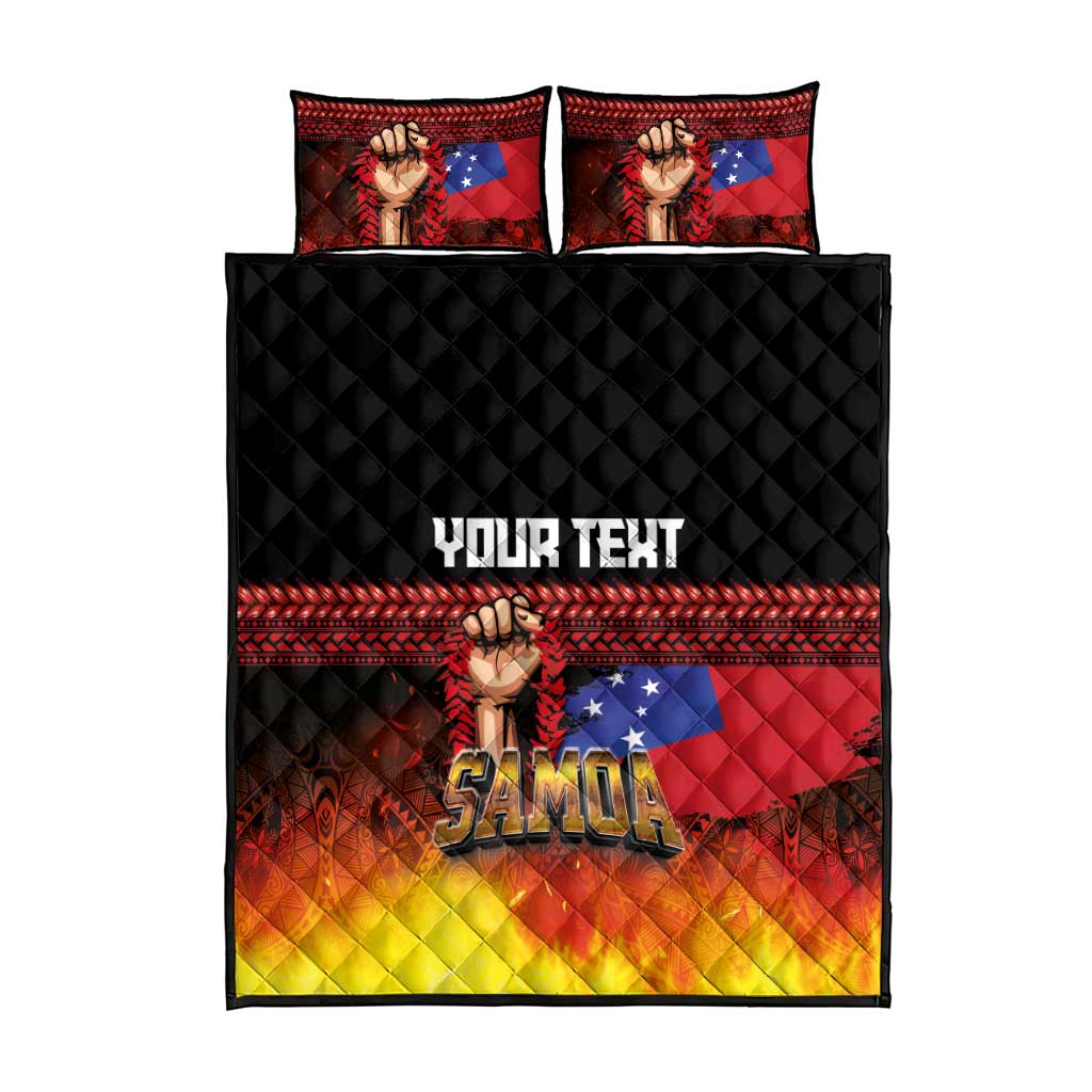 Personalised Samoan Spirit - Samoa Tribal Heritage Quilt Bed Set