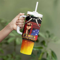 Personalised Samoan Spirit - Samoa Tribal Heritage Tumbler With Handle