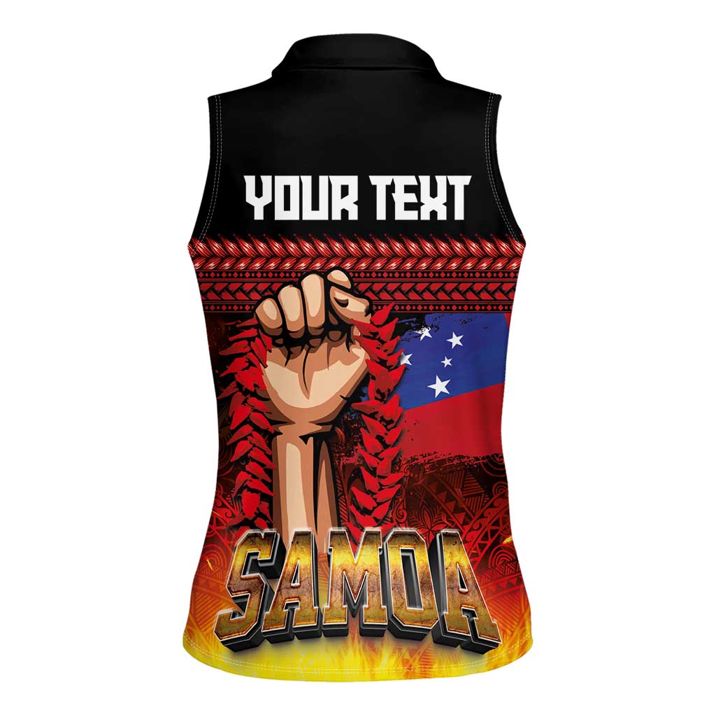 Personalised Samoan Spirit - Samoa Tribal Heritage Women Sleeveless Polo Shirt LT03 - Polynesian Pride