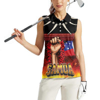 Personalised Samoan Spirit - Samoa Tribal Heritage Women Sleeveless Polo Shirt LT03 - Polynesian Pride