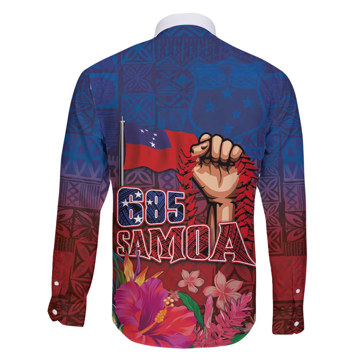 Proud of Samoa Family Matching Off The Shoulder Long Sleeve Dress and Hawaiian Shirt Ula Nifo with Samoa 685 and Hibiscus Tapa Tribal Pattern