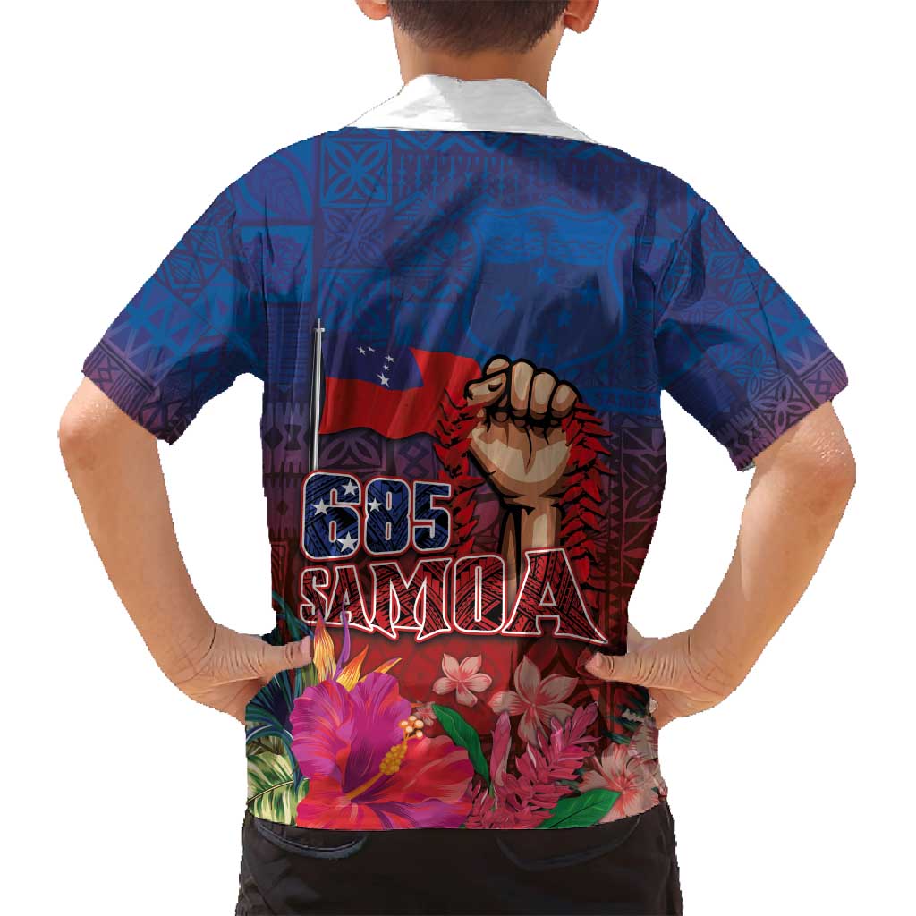 Proud of Samoa Family Matching Puletasi and Hawaiian Shirt Ula Nifo with Samoa 685 and Hibiscus Tapa Tribal Pattern