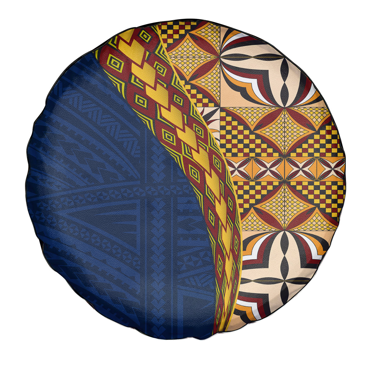 Samoan Siapo Spare Tire Cover Tatau Pattern Half Style LT03 - Polynesian Pride