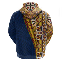 Samoan Siapo Zip Hoodie Tatau Pattern Half Style LT03 - Polynesian Pride