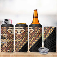 Samoan Siapo 4 in 1 Can Cooler Tumbler Tatau Pattern Half Style Retro Mode