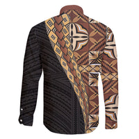Samoan Siapo Family Matching Long Sleeve Bodycon Dress and Hawaiian Shirt Tatau Pattern Half Style Retro Mode LT03 - Polynesian Pride