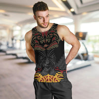 Custom New Zealand Rugby Men Tank Top Black Fern Maori Tribal Pattern LT03 Black - Polynesian Pride