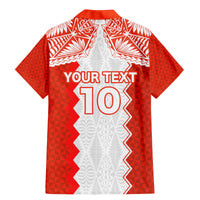 Custom Tonga Rugby Family Matching Mermaid Dress and Hawaiian Shirt Ikale Tahi Ngatu Tribal Pattern LT03