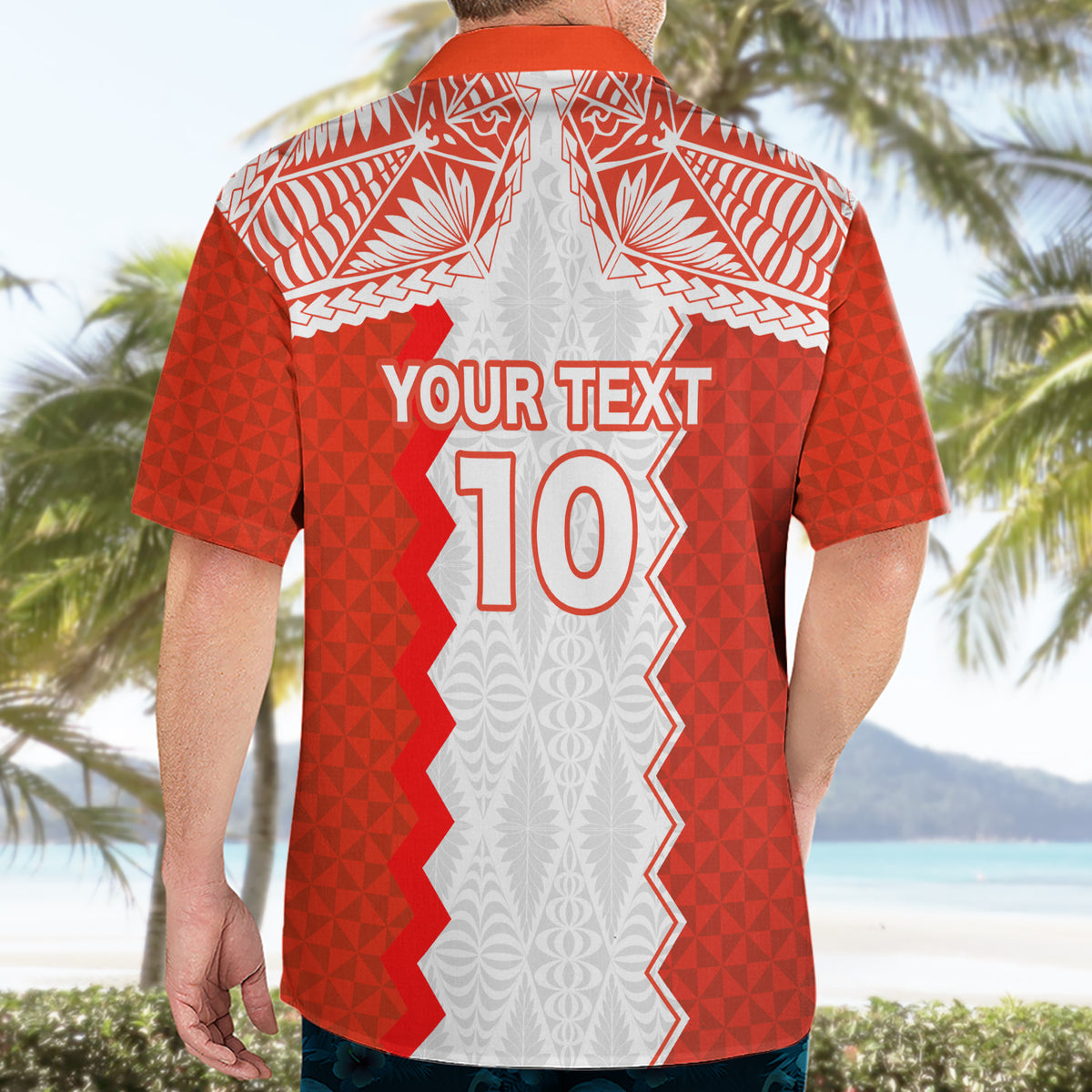 Custom Tonga Rugby Hawaiian Shirt Ikale Tahi Ngatu Tribal Pattern LT03