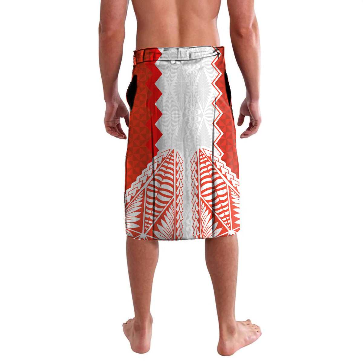 Custom Tonga Rugby Lavalava Ikale Tahi Ngatu Tribal Pattern LT03