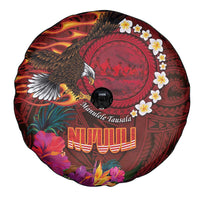 American Samoa Manulele Tausala Nu'uuli Spare Tire Cover Tatau Art Pattern with Tropical Plants