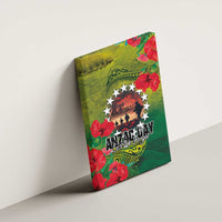 Cook Islands ANDAC Day Canvas Wall Art Honor and Remember Soliders-Forever in My Thoughts Grunge Style