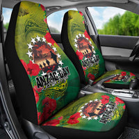 Cook Islands ANDAC Day Car Seat Cover Honor and Remember Soliders-Forever in My Thoughts Grunge Style