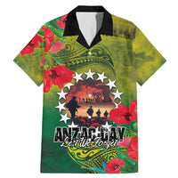 Cook Islands ANDAC Day Family Matching Mermaid Dress and Hawaiian Shirt Honor and Remember Soliders-Forever in My Thoughts Grunge Style