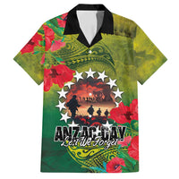 Cook Islands ANDAC Day Family Matching Summer Maxi Dress and Hawaiian Shirt Honor and Remember Soliders-Forever in My Thoughts Grunge Style