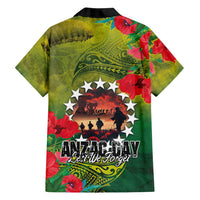 Cook Islands ANDAC Day Family Matching Summer Maxi Dress and Hawaiian Shirt Honor and Remember Soliders-Forever in My Thoughts Grunge Style