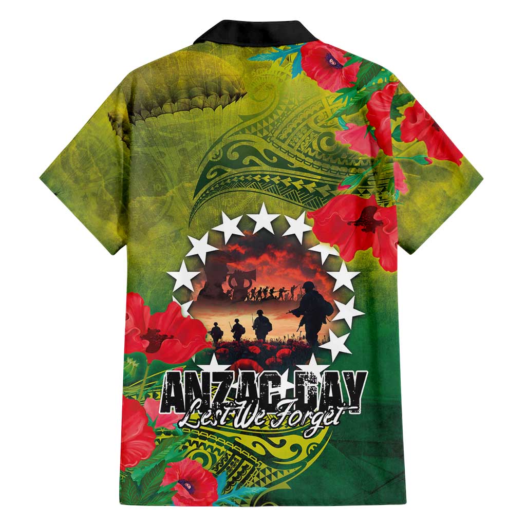Cook Islands ANDAC Day Family Matching Tank Maxi Dress and Hawaiian Shirt Honor and Remember Soliders-Forever in My Thoughts Grunge Style
