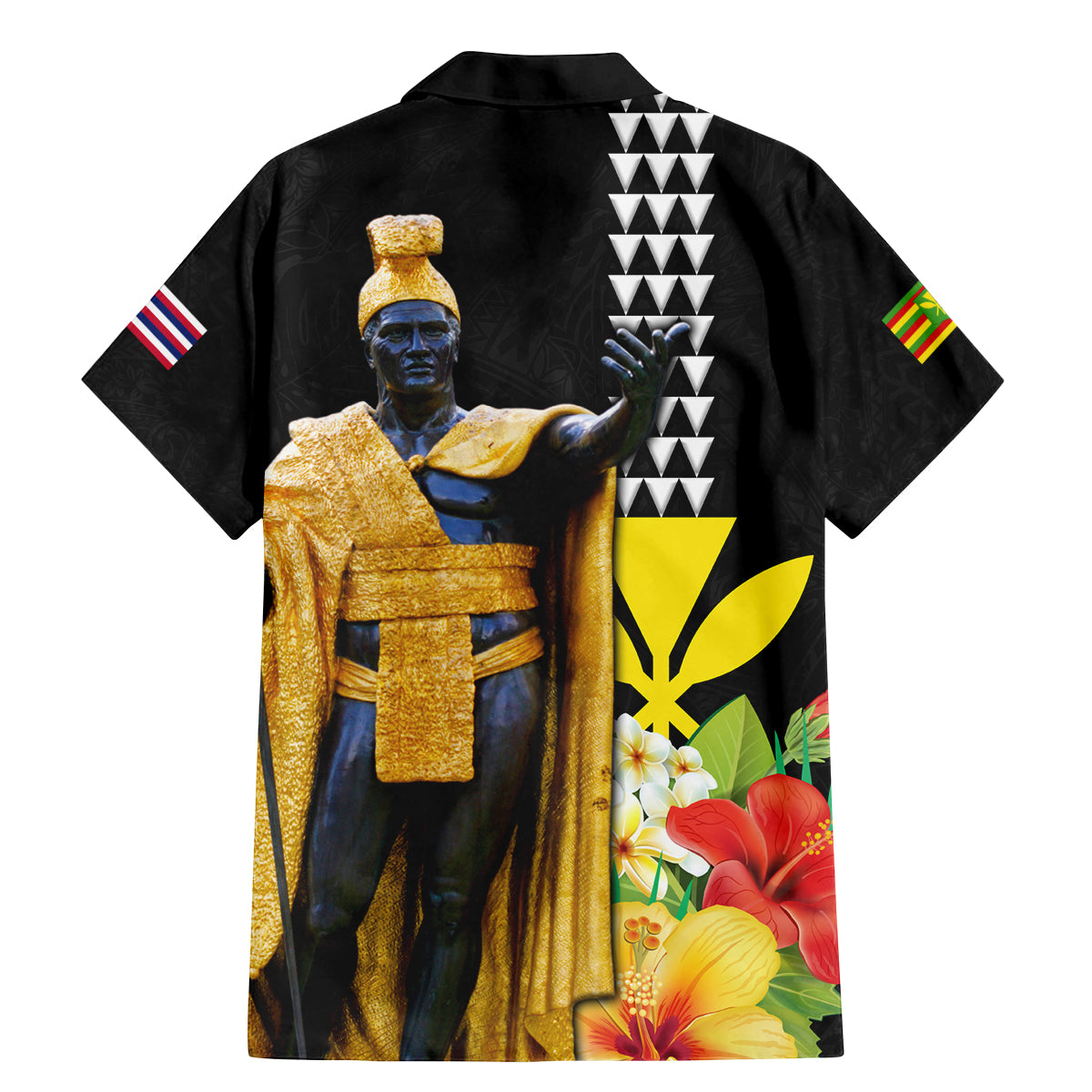 Hawaii King Kamehameha Day Family Matching Mermaid Dress and Hawaiian Shirt Kanaka Maoli Hibiscus Flower and Kakau Pattern