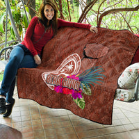 Chamorro Biba Guam Quilt Latte Stone Tribal and Hibiscus Flower Tapa Pattern LT03 - Polynesian Pride