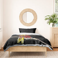 Papua New Guinea Remembrance Day Bedding Set Bird of Paradise Plumeria Flower and Polynesian Pattern LT03 - Polynesian Pride